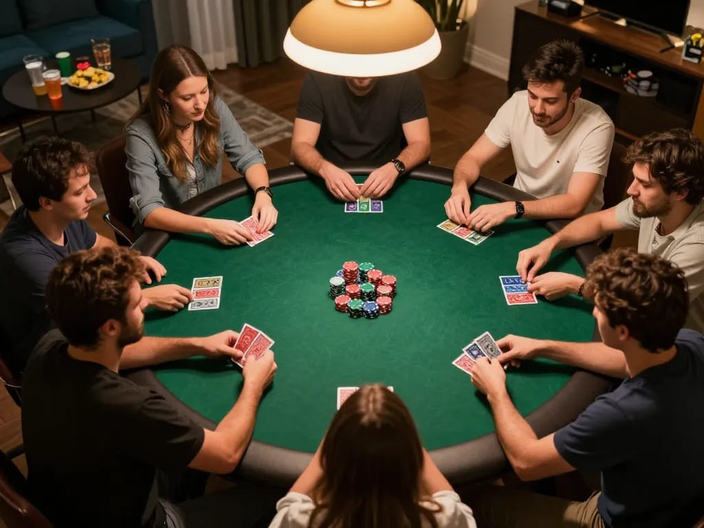 Experience strategic gameplay at https://fabet.you/ with friends during an exciting home poker night.