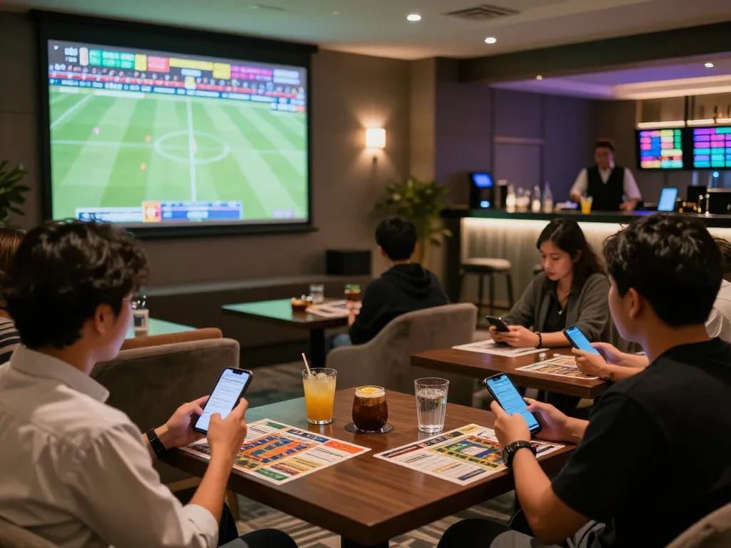 Enjoy live sports betting excitement at da88 com with eager fans engaging in mobile wagering