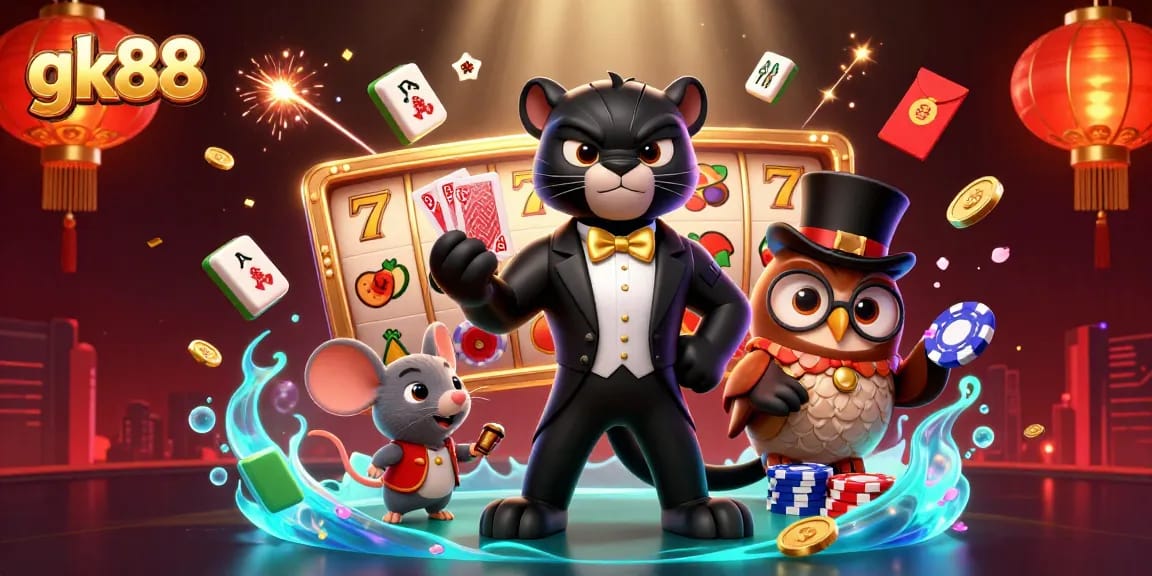 Gk88 trải nghiệm đánh bài đầy hấp dẫn với hình ảnh hổ đen trong bộ tuxedo