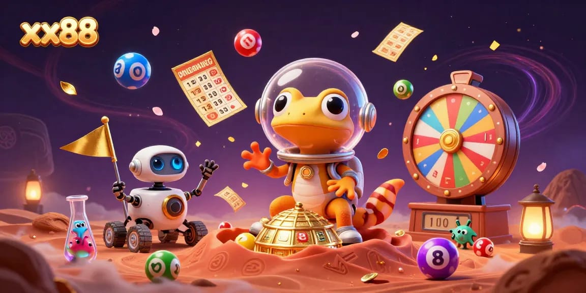 Experience thrilling eSports betting with xx88 as a Martian gecko discovers a golden casino.