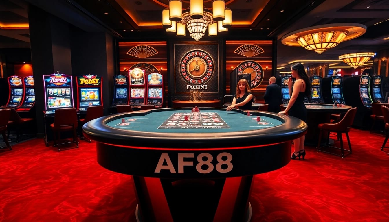 Engage in the excitement of AF88 casino gaming with vibrant tables, slot machines, and skilled dealers.