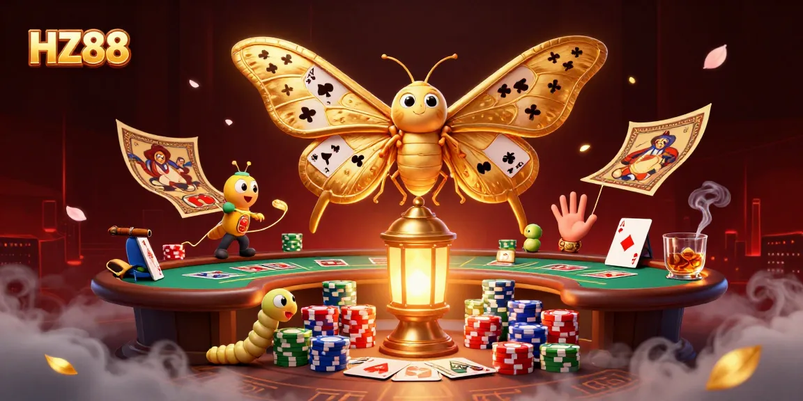 Experience the excitement of HZ88 online gaming with vibrant casino elements in a stunning 3D scene.