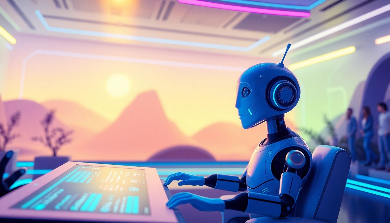 Engaging AI companion in a vibrant digital world, highlighting crush ai interactions with users.