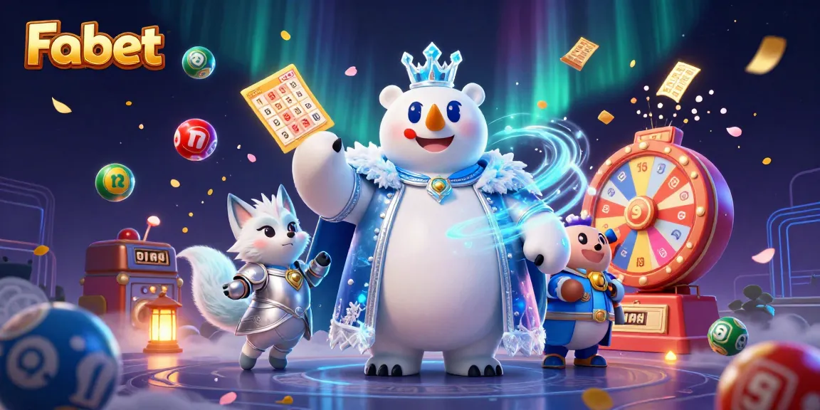 Engage in thrilling lottery fun with Fabet's vibrant, dynamic scene filled with games and excitement.