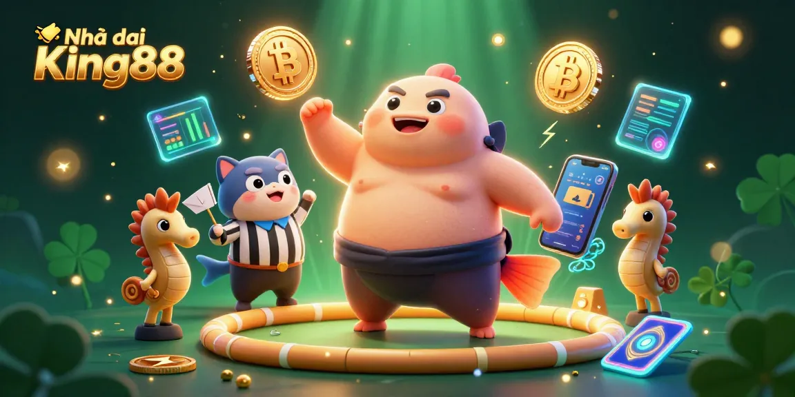 Engage in exciting gameplay at Nhà cái King88 with dynamic casino elements surrounding energetic characters.