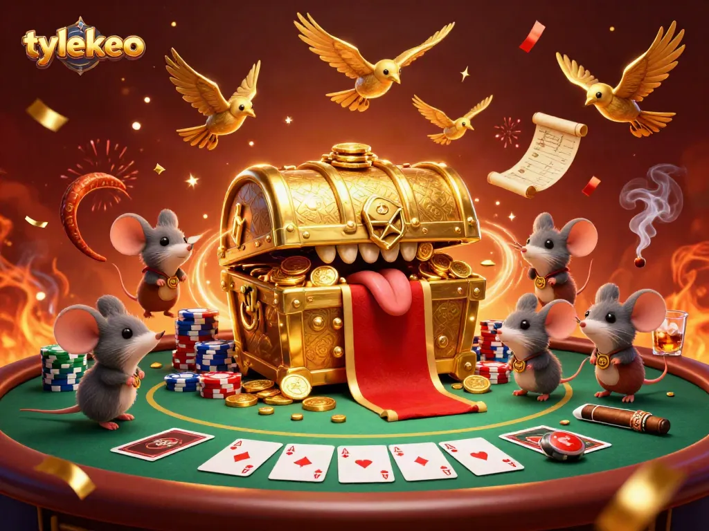 Experience thrilling gameplay with tylekeo's dynamic poker scene filled with excitement and colorful chips.